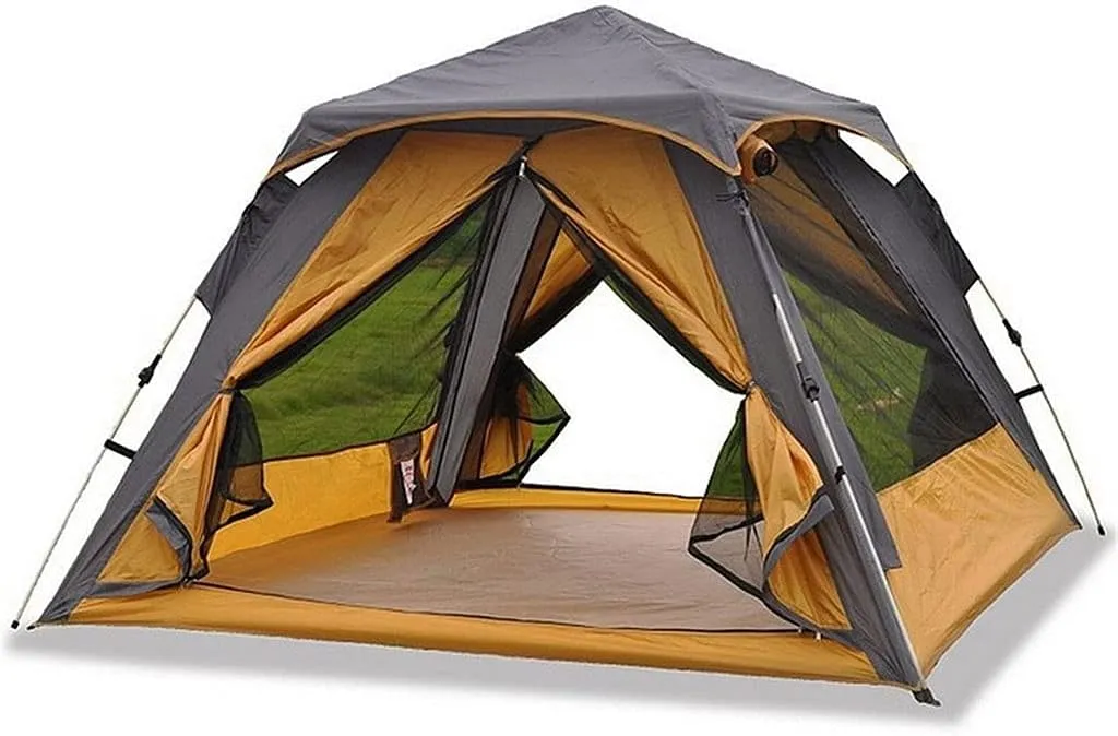 Tent for Camping Hexagonal Camping Tent 3 4 Person Automatic Pop Up Family Tent with 2 Doors,Upf50 Waterproof for 4 Seasons Large Space for Picnic Outdoors