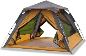 Tent for Camping Hexagonal Camping Tent 3 4 Person Automatic Pop Up Family Tent with 2 Doors,Upf50 Waterproof for 4 Seasons Large Space for Picnic Outdoors