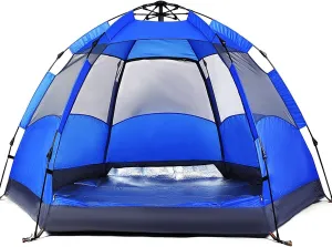 Tent Outdoor Rain Shelter,Pop Up Tent for 3 to 4 Person Automatic Opening Tent Hexagonal,for Camping Backpacking Hiking Beach Outdoor