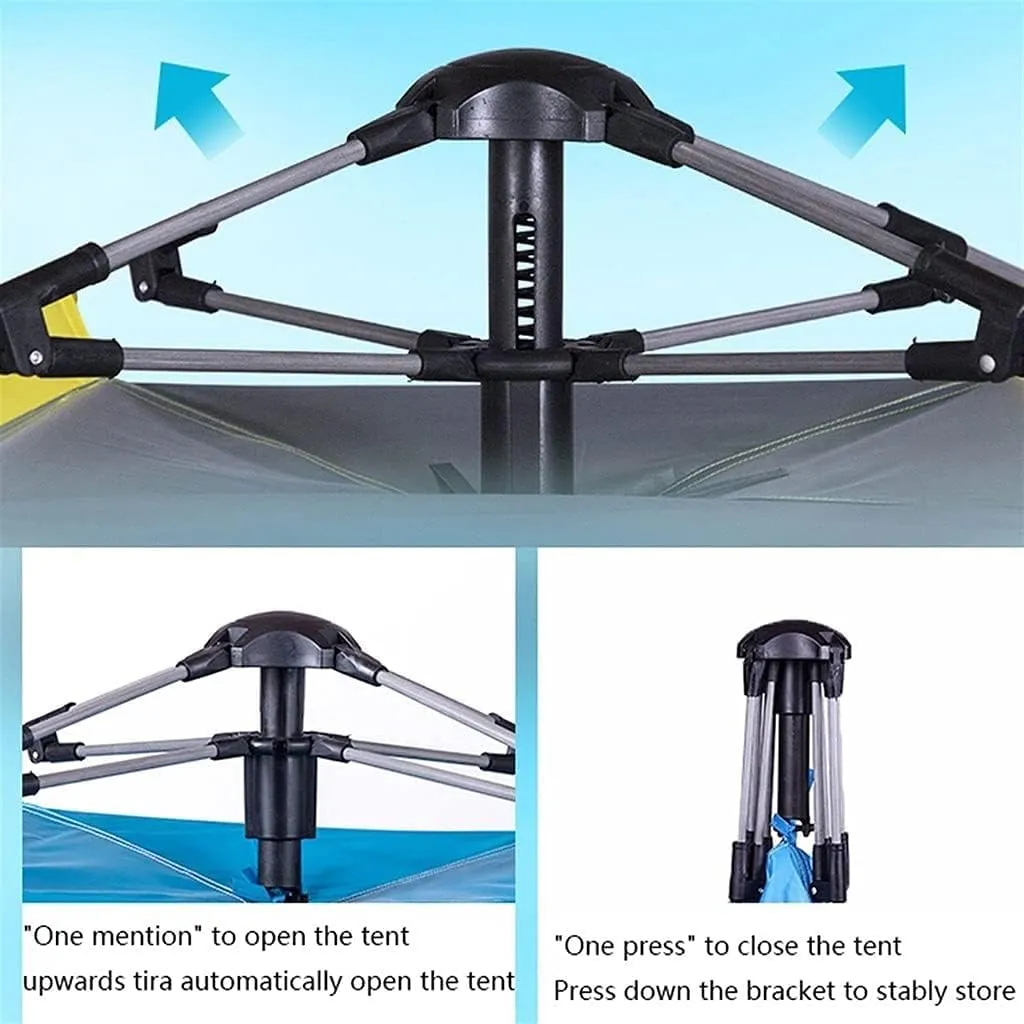 Tents for Camping Beach Tents 3-4 People Family Tent, Automatic Quick-Opening Camping Tent, Rainproof Sunscreen Beach Tents Outdoor Tent Family Tents for Camping Hiking Traveling