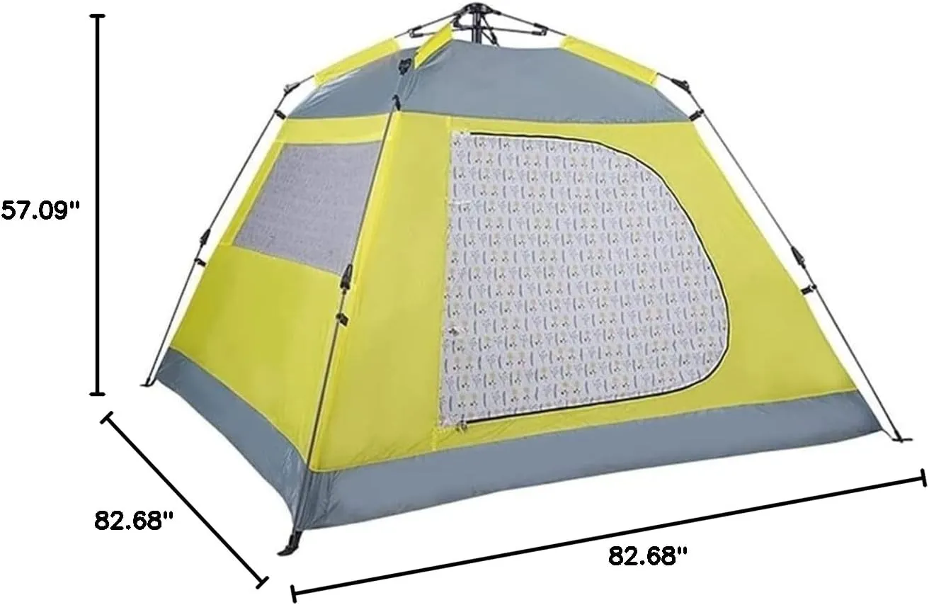 Tents for Camping Beach Tents 3-4 People Family Tent, Automatic Quick-Opening Camping Tent, Rainproof Sunscreen Beach Tents Outdoor Tent Family Tents for Camping Hiking Traveling