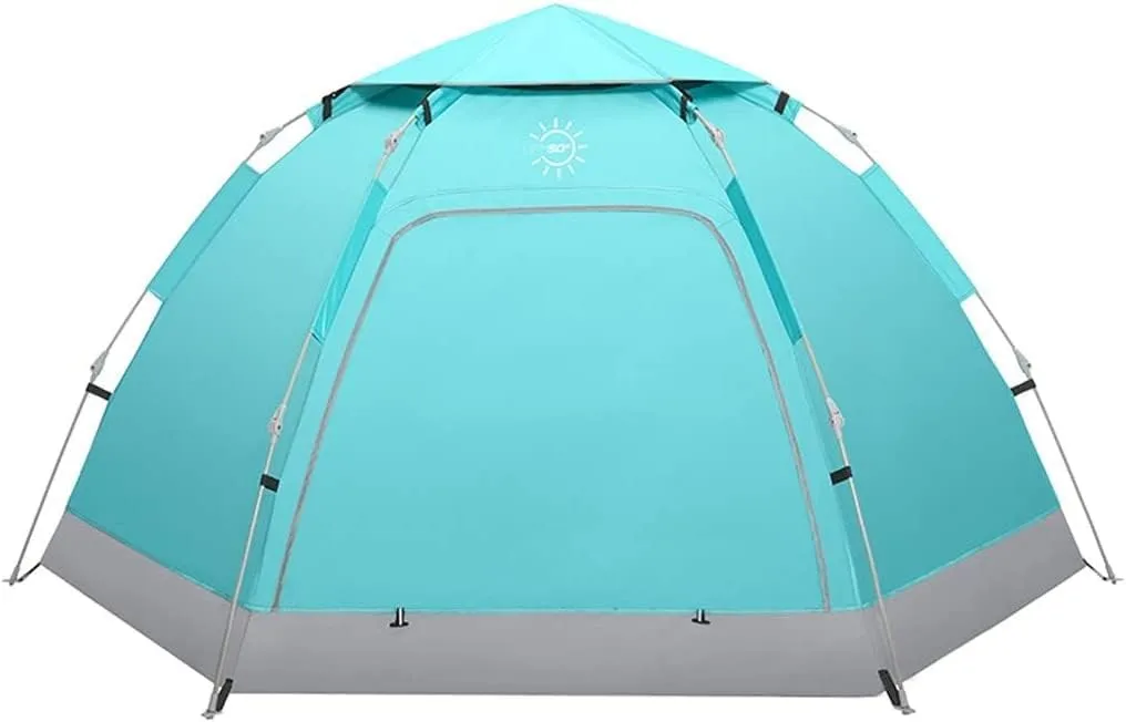 Tents for Camping Beach Tents Camping Tent 3-4 Person Automatic Pop Up Family Tent with 2 Doors, UPF 50 Waterproof for 4 Seasons Outdoor Tent Family Tents for Camping Hiking Traveling
