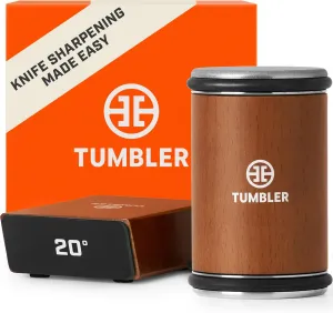 The Original Tumbler Rolling Knife Sharpener™ - Ultimate Fathers Day Gift - Knife Sharpening Made Easy - Knife Sharpener Tool for Kitchen Knives - Knife Sharpener Kit Offers 15 & 20 Degree Sharpening