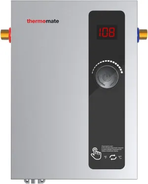 ThermoMate Tankless Water Heater Electric, 11kW at 240 Volt, On Demand Instant Hot Water Heater for Point of Use, Self-Modulating Save Energy, Save Space, 2.15GPM at 35°F Rise