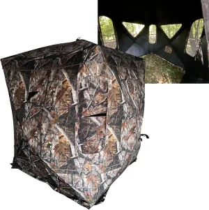 THUNDERBAY SPUR Collector 2-4 Person Hunting Blind, Portable Ground Blind with Silent Sliding Window, Portable Durable Hunting Tent for Deer & Turkey Hunting