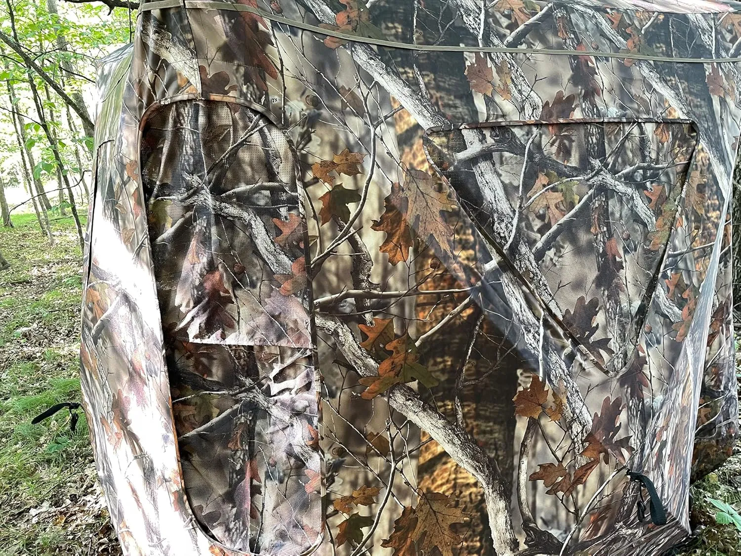 THUNDERBAY SPUR Collector 2-4 Person Hunting Blind, Portable Ground Blind with Silent Sliding Window, Portable Durable Hunting Tent for Deer & Turkey Hunting