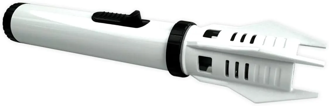 Torch Blue Light Saber Butane Torch, Adjustable RED Flame, Pre-Filled, White or Black (White)
