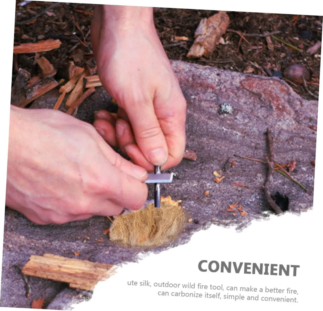 Toyvian 5sets Jute Fire Starters Essential Survival Accessory for Camping Hiking BBQ Outdoor Cooking Easy to Use Suitable for All Weather Conditions 3pcs*5