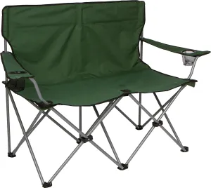 Trademark Innovations Loveseat Style Double Camp Chair, 40" L x 22" W x 31.5" H, Polyester, Army Green