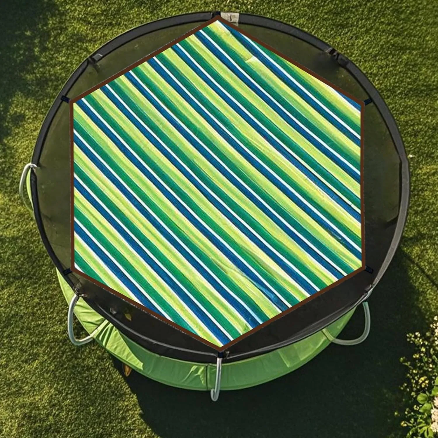 Trampoline Sunshade,Waterproof UV Protection Trampoline Tent Cover,Tear Resistant&Soft Outdoor Sun Protection Cover,Backyard Garden Use,All Season- 6ft-15ft