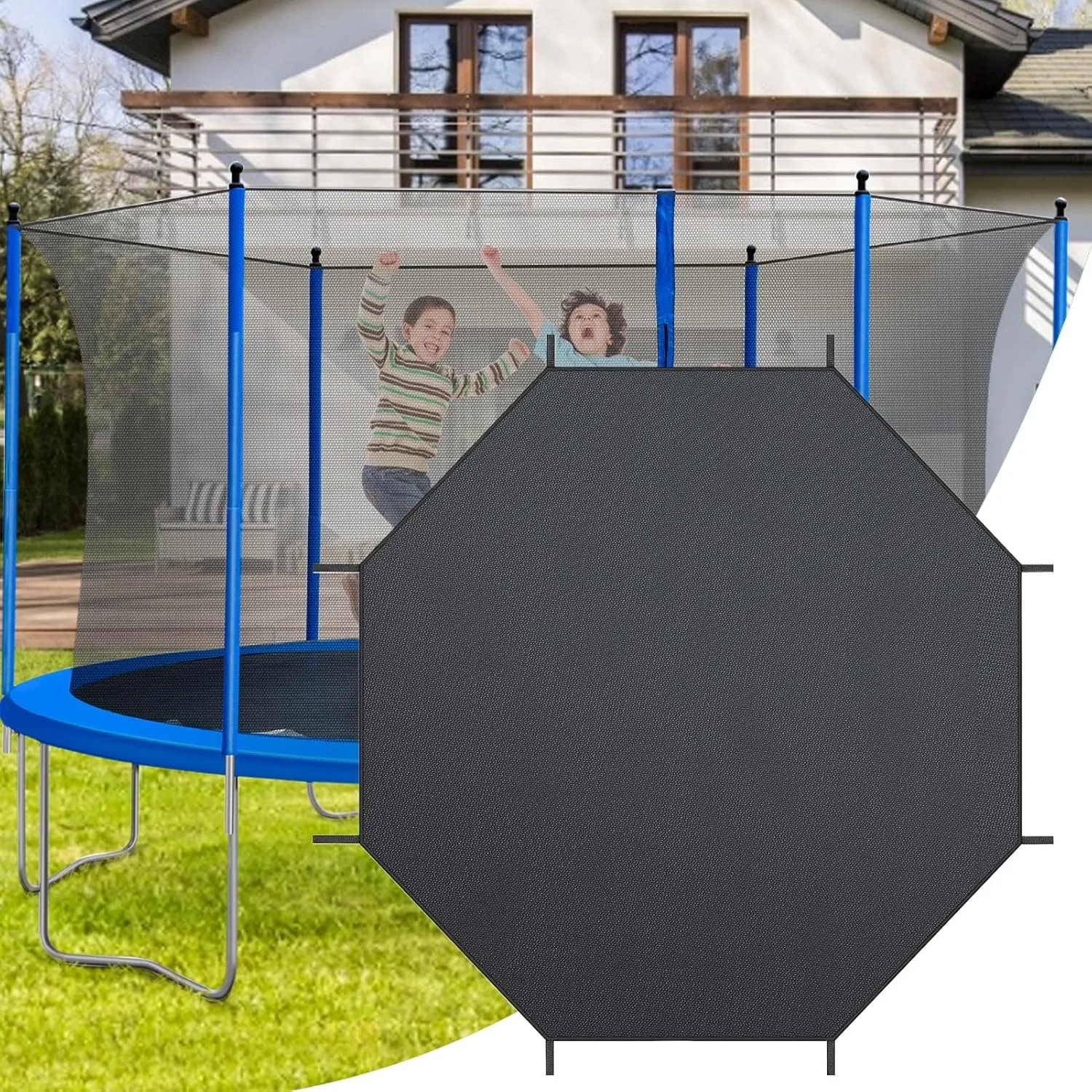 Trampoline Tent Cover,Waterproof Trampoline Top Shade Cover | Waterproof Sunshade Easy to Install Replacement Part for Garden, Backyard & Playground