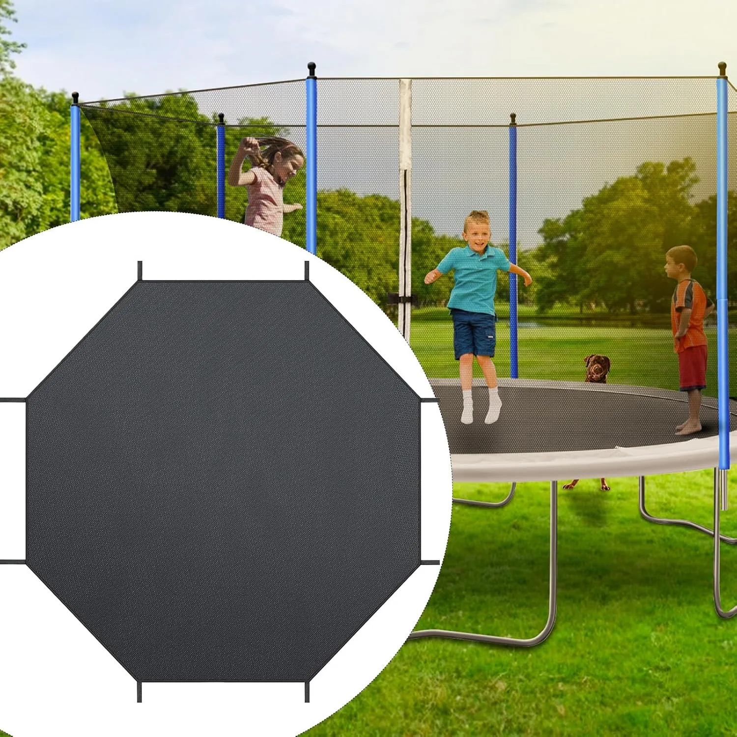 Trampoline Tent Cover,Waterproof Trampoline Top Shade Cover | Waterproof Sunshade Easy to Install Replacement Part for Garden, Backyard & Playground