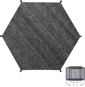 Trampoline Top Shade Cover, 6ft 8ft 10ft 12ft Outdoor Trampoline Cover, Sun Protection Net, Easy to Install, Sun Shade Cover for Trampolines, UV & Leaves Resistant Trampoline Canopy (10ft 6 Poles)
