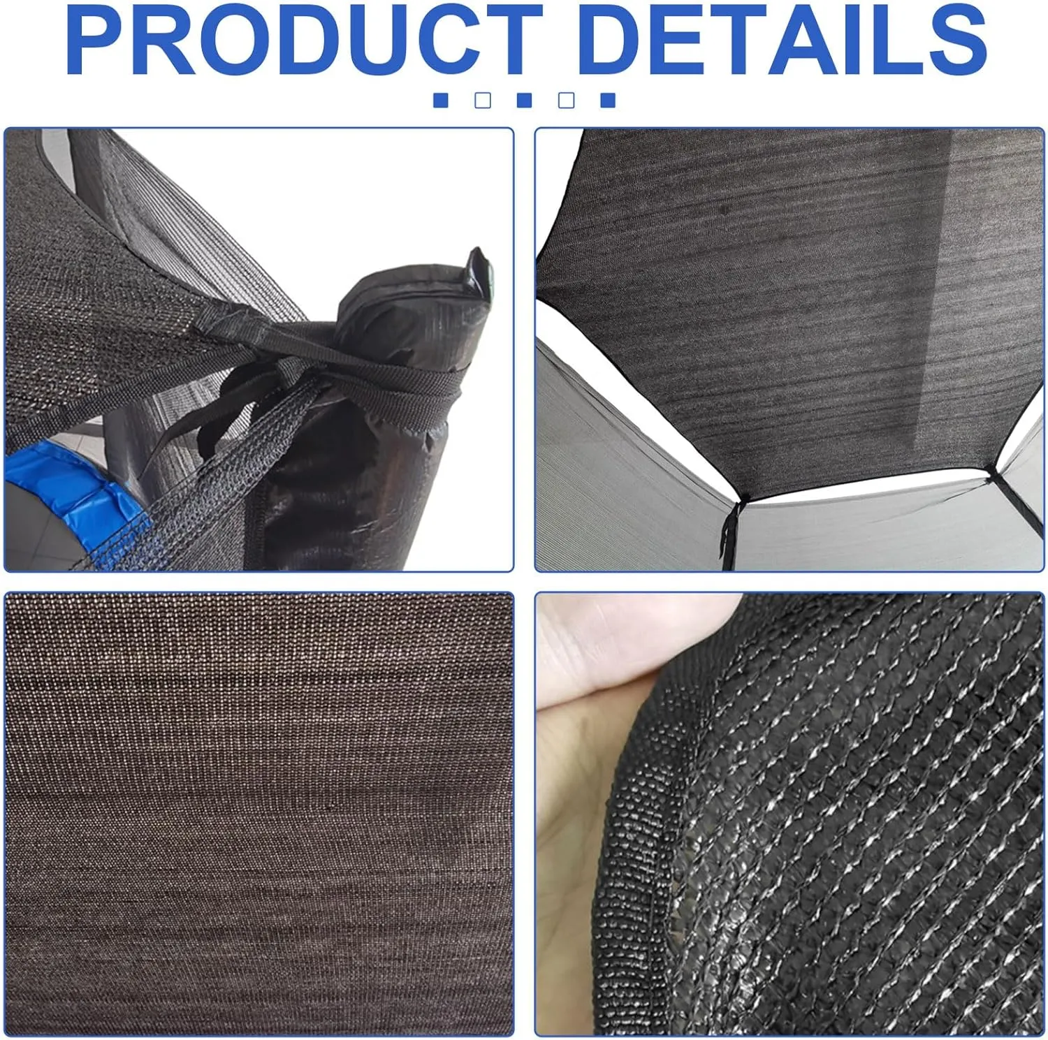 Trampoline Top Shade Cover, 6ft 8ft 10ft 12ft Outdoor Trampoline Cover, Sun Protection Net, Easy to Install, Sun Shade Cover for Trampolines, UV & Leaves Resistant Trampoline Canopy (10ft 6 Poles)