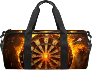 Travel Bag,Mens Gym Bag,Womens Gym Bag,Dart Board and Fire,Sports Bag