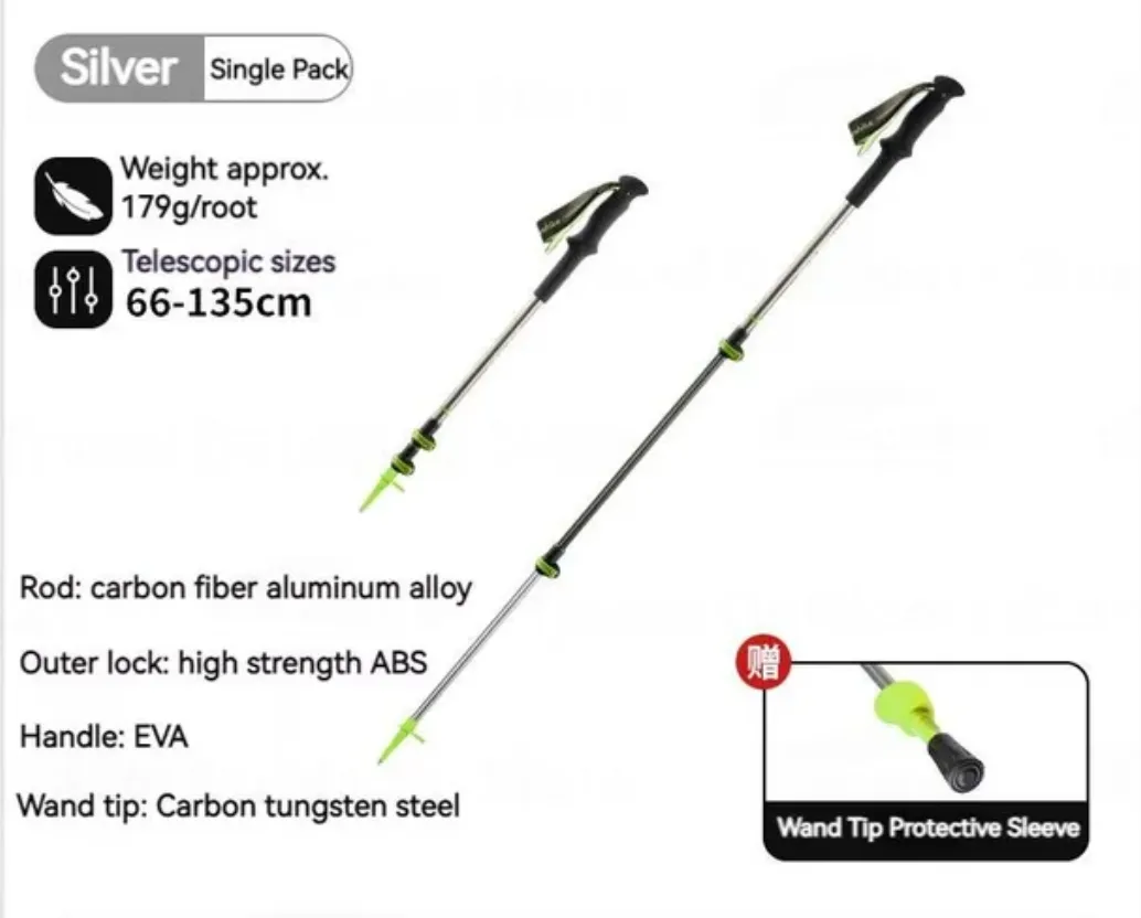 Trekking Satisfaction guaranteed Aluminium Green Plug-and-play Carbon Army And - Pole Naturehike