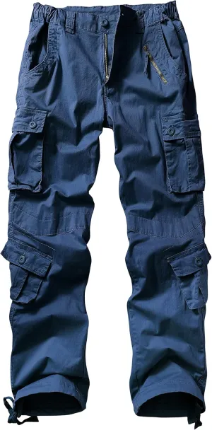 TRGPSG Women's Casual Combat Cargo Pants, Cotton Outdoor Camouflage Military Multi Pockets Work Pants
