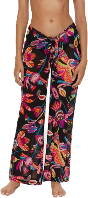 Trina Turk womens Tie Front Pants, Casual, Beach Cover Ups for Women
