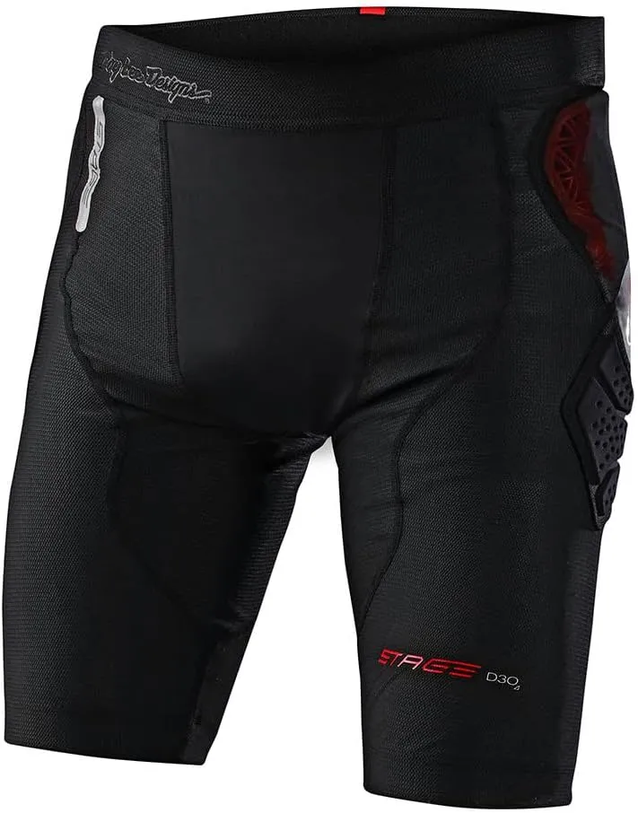 Troy Lee Designs Stage Ghost D30 Short Baselayer, Solid Black, Large