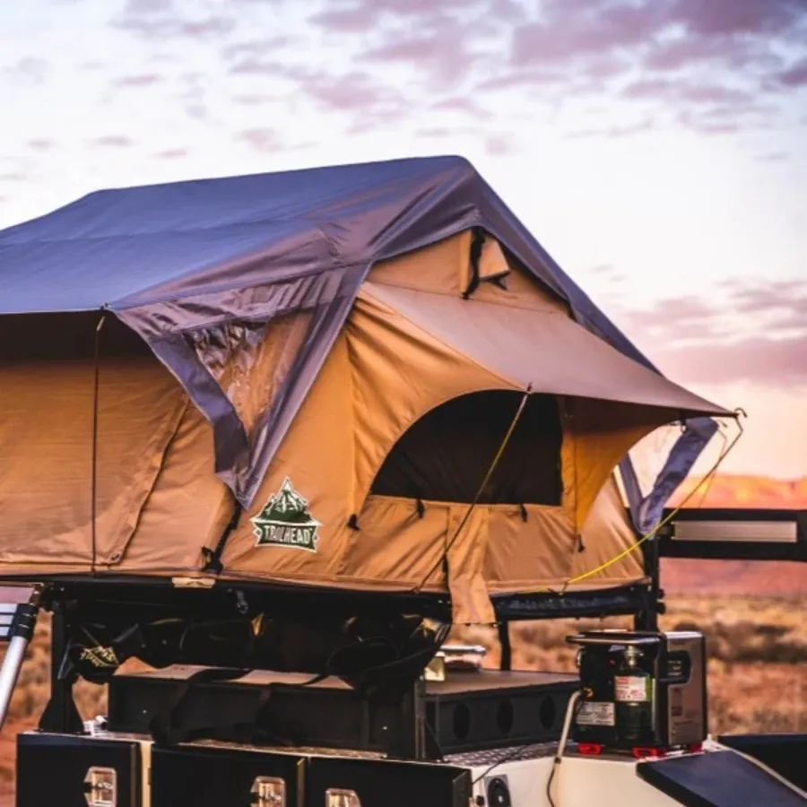 Tuff Stuff Overland Trailhead Rooftop Tent, 2 Person, Tan