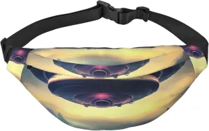Ufo Landing Men'S And Women'S Waist Pack, Crossbody Bag With Adjustable Belt For Running, Traveling, Sports, Hiking