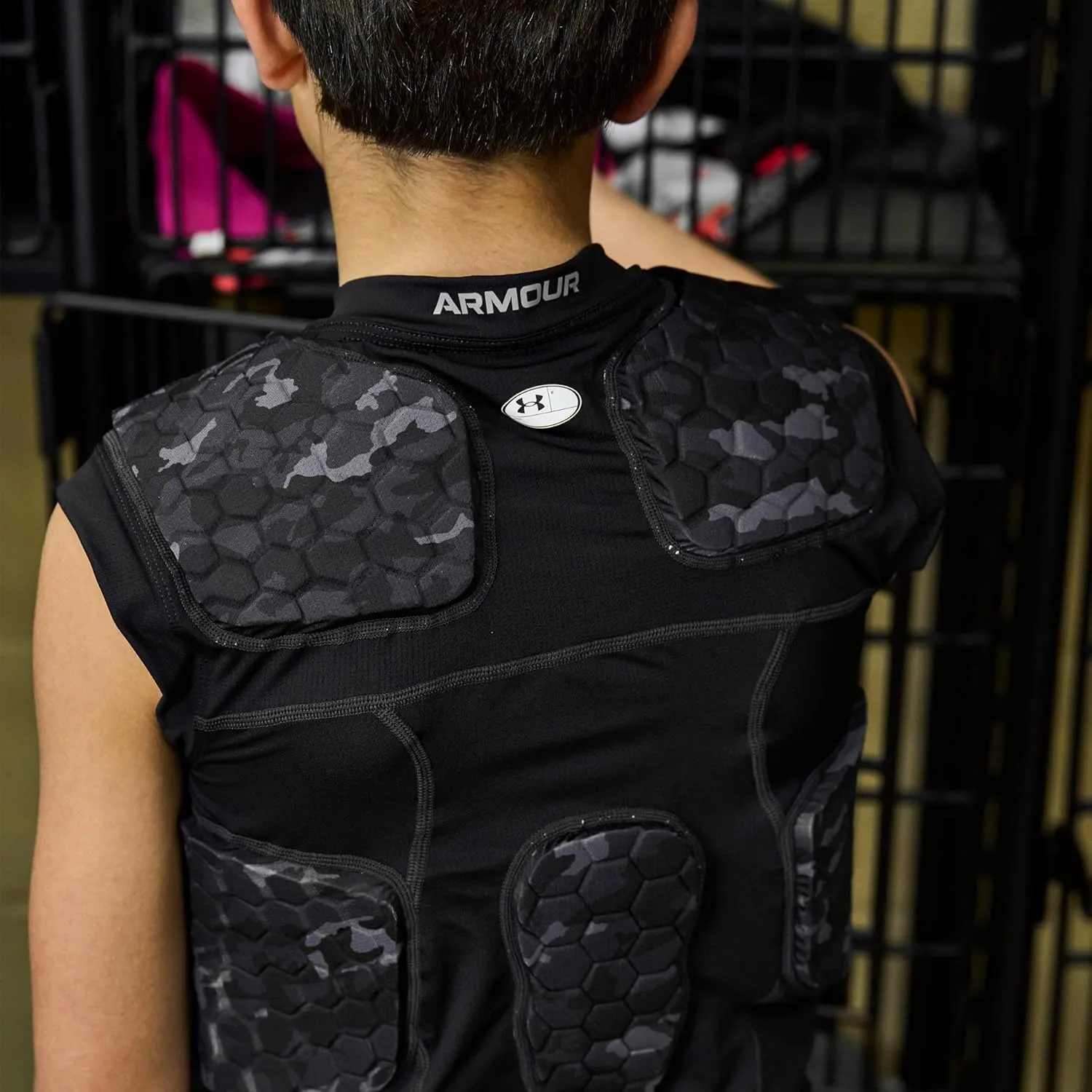 Under Armour Gameday Pro 5-Pad Football Shirt, Comfortable Compression & Protection for Practice & Game Day, Youth/ Boys