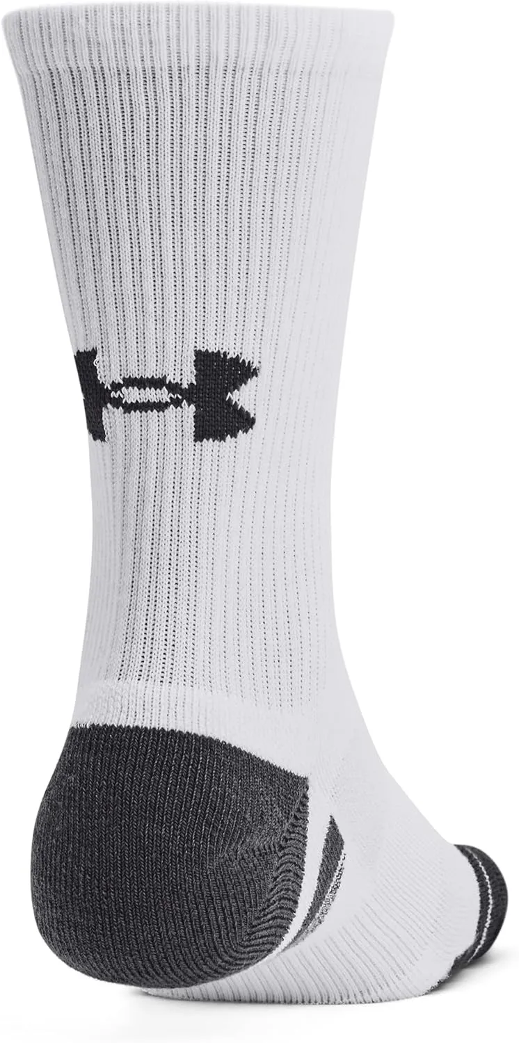 Under Armour Performance Tech Unisex Sports Crew Socks Black (3 Pack)