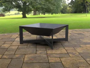 Unique &amp; Simplistic Square Design Camp Fire Pit | Classic Fabrication Wood Burning Fire Pit | Made in Canada – Model # WBFP651