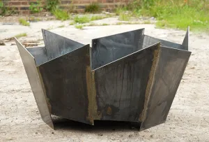 Unique Custom Design Portable Outdoor Fire Pit | Heavy Duty High Heat Black Steel Fire Pit Bowl | Made in Canada – Model # WBFP635