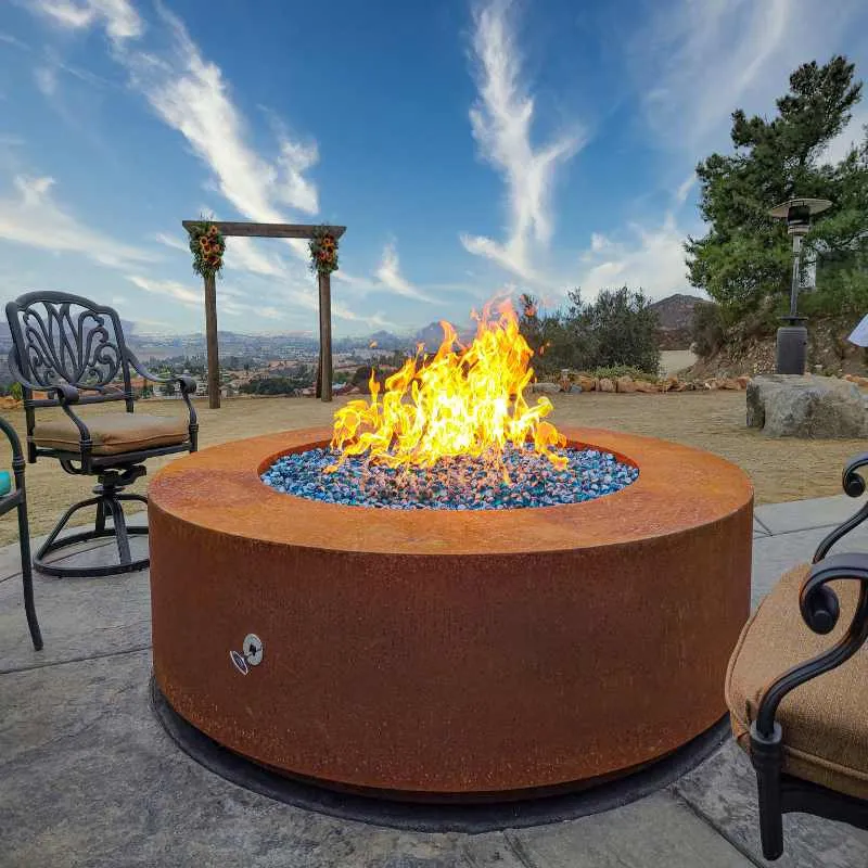 Upland Fire Pit - Corten Steel | 60" w x 24" h