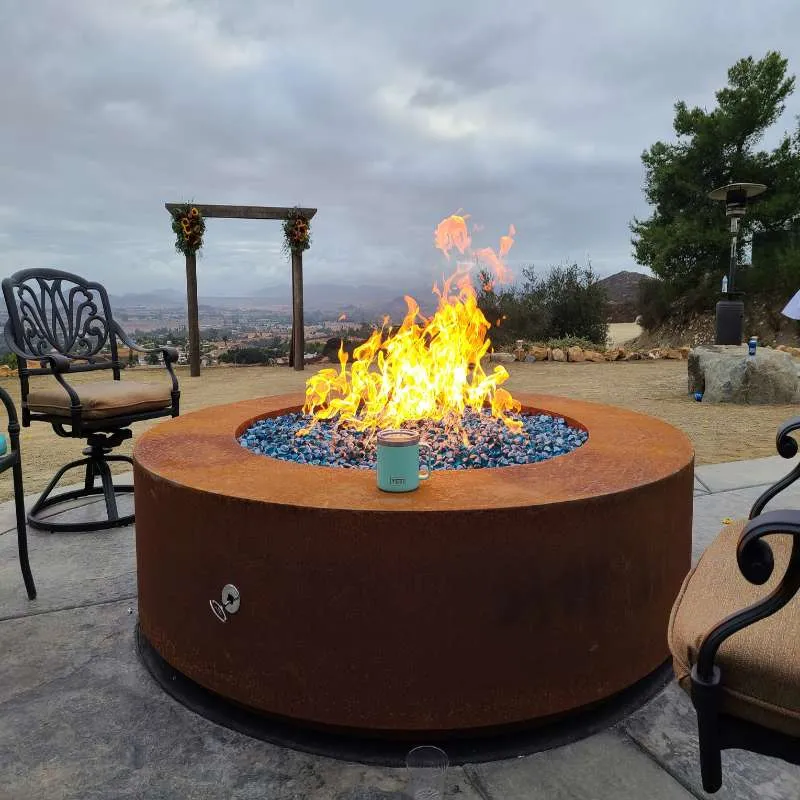 Upland Fire Pit - Corten Steel | 60" w x 24" h