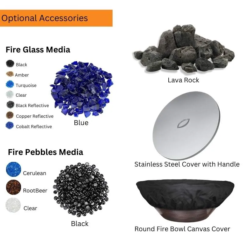 Upland Fire Pit - Hammered Copper | 48" w x 24" h