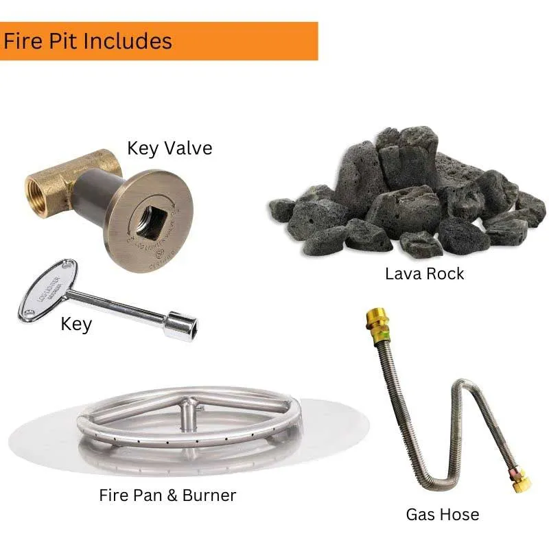 Upland Fire Pit - Powder Coated Metal | 48" w x 18" h