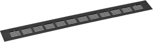 uxcell 1pcs Rectangle Ventilation Grille Aluminum Alloy Mesh Air Vent Cover Louvered Ventilation Cover for Cabinet Wardrobe Shoe Cabinet Closet, 500x50mm / 19.69"x1.97"