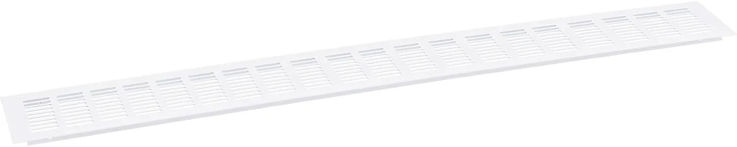 uxcell Air Vents Cover, 1Pcs 800 x 100mm - Aluminum Alloy Mesh Air Return Vent Cover, Rectangle Louvered Ventilation Grille for Shoe Cabinet Wardrobe (White)