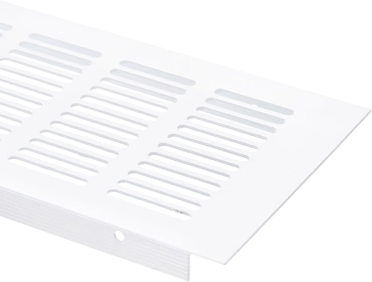 uxcell Air Vents Cover, 1Pcs 800 x 100mm - Aluminum Alloy Mesh Air Return Vent Cover, Rectangle Louvered Ventilation Grille for Shoe Cabinet Wardrobe (White)