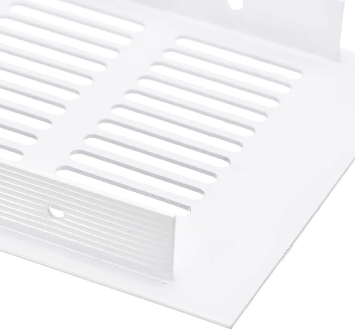 uxcell Air Vents Cover, 1Pcs 800 x 100mm - Aluminum Alloy Mesh Air Return Vent Cover, Rectangle Louvered Ventilation Grille for Shoe Cabinet Wardrobe (White)