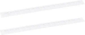 uxcell Air Vents Cover, 2Pcs 600 x 50mm - Aluminum Alloy Mesh Air Return Vent Cover, Rectangle Louvered Ventilation Grille for Shoe Cabinet Wardrobe (White)