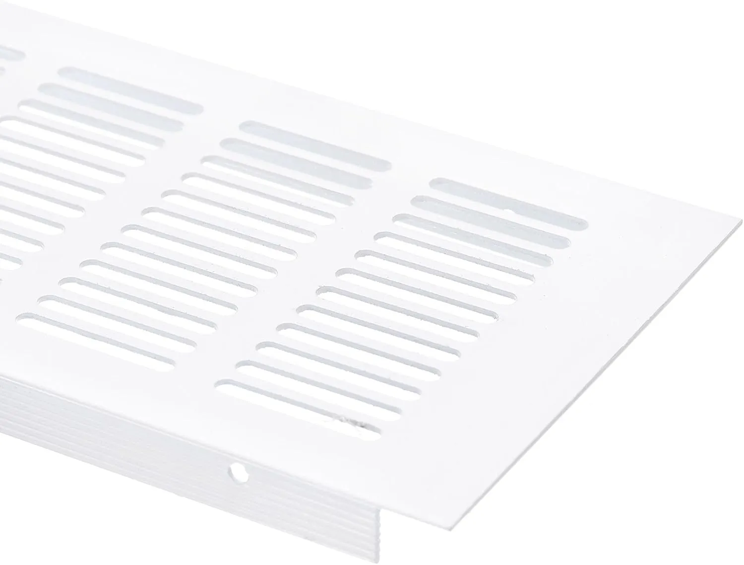 uxcell Air Vents Cover, 2Pcs 800 x 100mm - Aluminum Alloy Mesh Air Return Vent Cover, Rectangle Louvered Ventilation Grille for Shoe Cabinet Wardrobe (White)