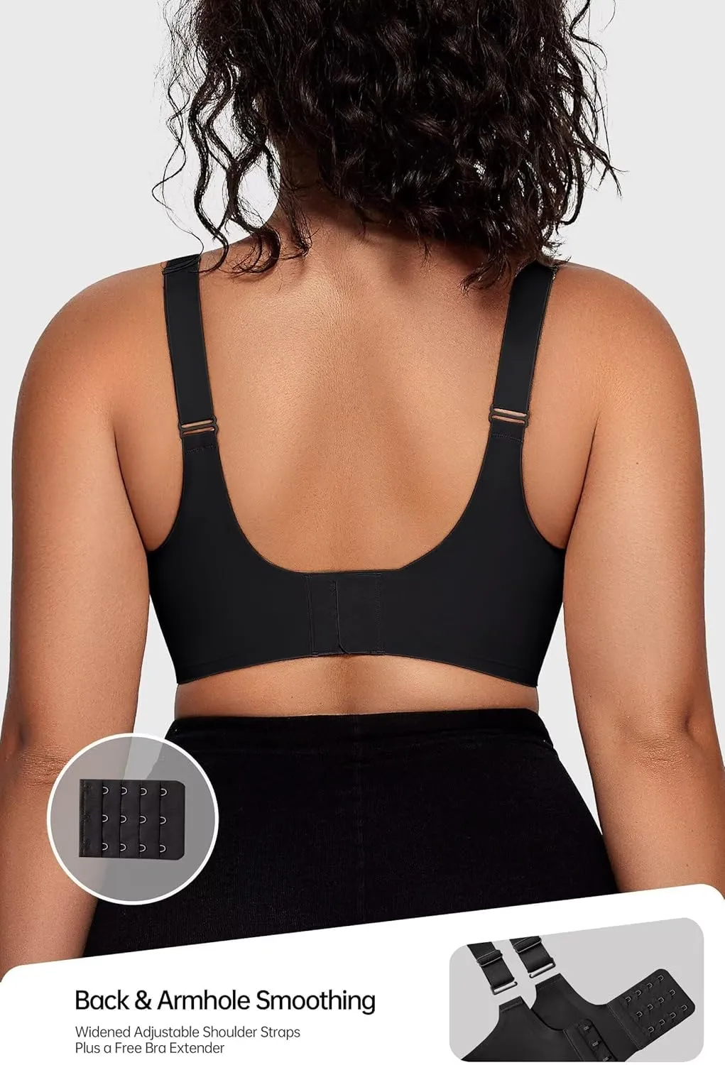 Vertvie Wireless Bras for Women No Underwire Supportive Mesh Crossover Bra Seamless Push Up Full Coverage Everyday Bralettes