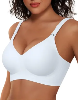Vertvie Womens Wireless Bras No Underwire Push Up Bra Seamless Supportive Full Coverage Everyday Bras Regular and Plus Size