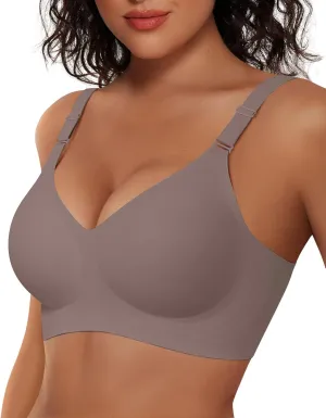 Vertvie Womens Wireless Bras No Underwire Push Up Bra Seamless Supportive Full Coverage Everyday Bras Regular and Plus Size