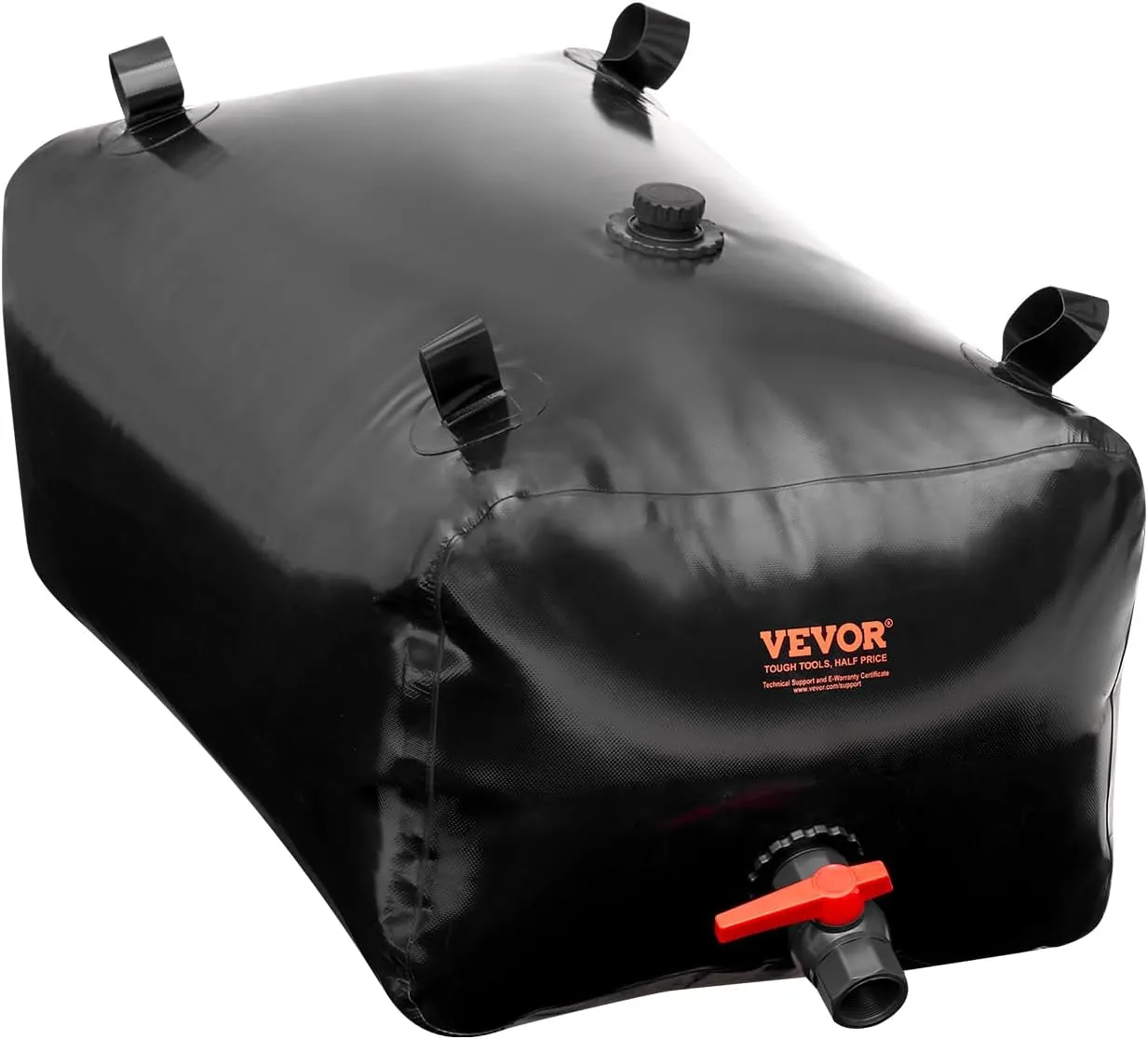 VEVOR 240L/63.4 Gallon Water Storage Bladder, Portable RV Water Tank, 1000D PVC Collapsible Water Storage Containers, Soft Water Storage Bag, Water Bladder, Fire Prevention, Camping, Emergency Water