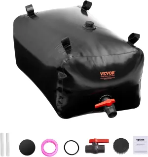 VEVOR 240L/63.4 Gallon Water Storage Bladder, Portable RV Water Tank, 1000D PVC Collapsible Water Storage Containers, Soft Water Storage Bag, Water Bladder, Fire Prevention, Camping, Emergency Water
