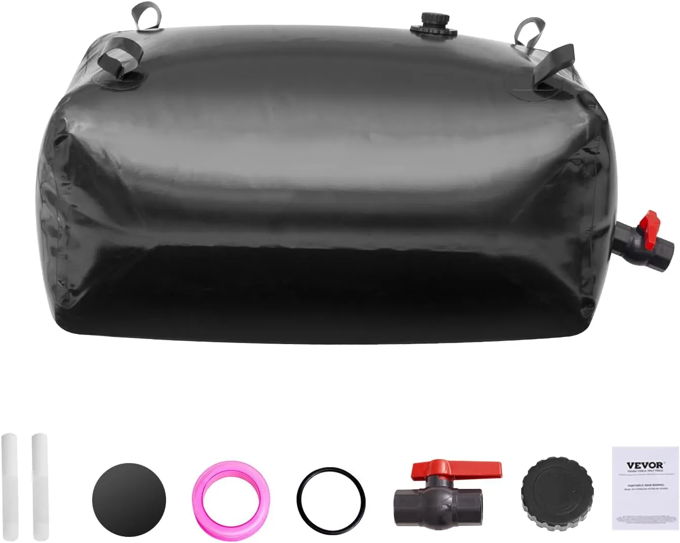 VEVOR 240L/63.4 Gallon Water Storage Bladder, Portable RV Water Tank, 1000D PVC Collapsible Water Storage Containers, Soft Water Storage Bag, Water Bladder, Fire Prevention, Camping, Emergency Water