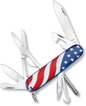 Victorinox Swiss Army Supertinker Medium Pocket Knife US Flag 91 mm