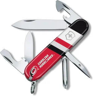 Victorinox Tinker Swiss Army Knife – Compact 12 Function Swiss Made Pocket Knife with Large Blade, Small Blade and Bottle Opener – Carolina Hurricanes