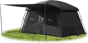 Vidalido Tents，3-4 Person Camping Tent with Extended Vestibule，Weather Resistant Family Tents with Breathable Mesh Windows，Easy Install Waterproof Outdoor Tent for Backpacking and Camping Hiking