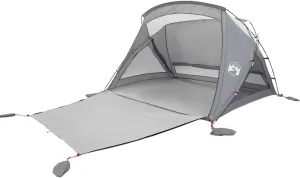 vidaXL Beach Tent for 2 People - Gray Waterproof Sun Shelter with Easy Assembly and Portable Carry Bag for Beach, Sandpit, and Outdoor Recreation