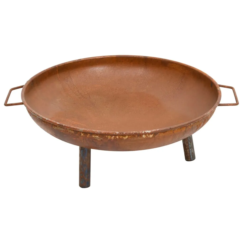 vidaXL Fire Pit Fireplace for Camping Picnic Firebowl Outdoor Patio Steel